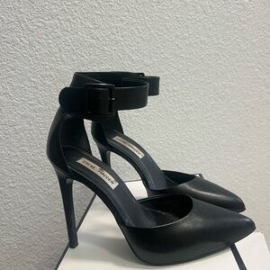 Steve Madden Black Ankle Strap Heels